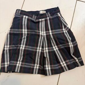 Elderwear Becky Thatcher Girls Plaid Skort Navy Blue‎ White Red Size 5